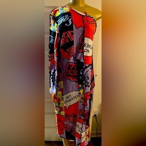 Fun dress with the Simpson print material